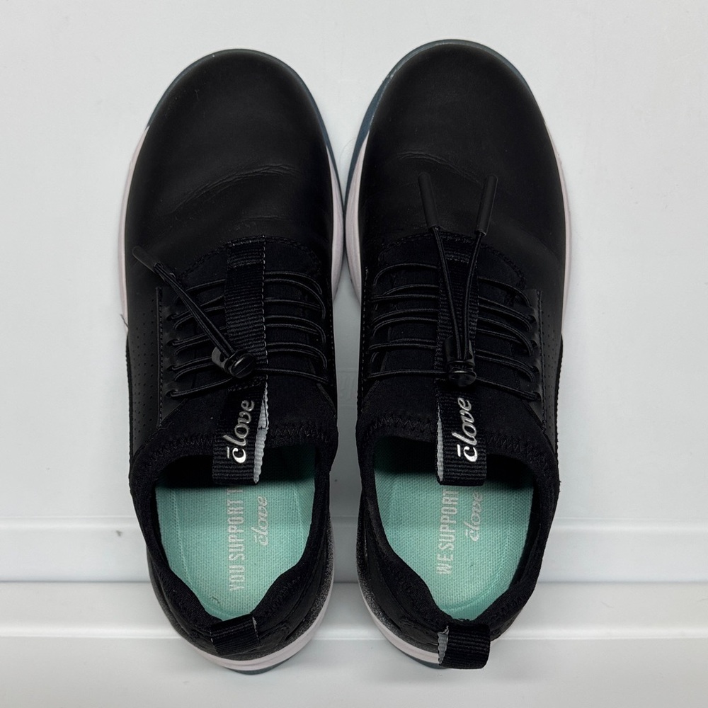Clove Women's Black and White Sneakers - Picture 2 of 7